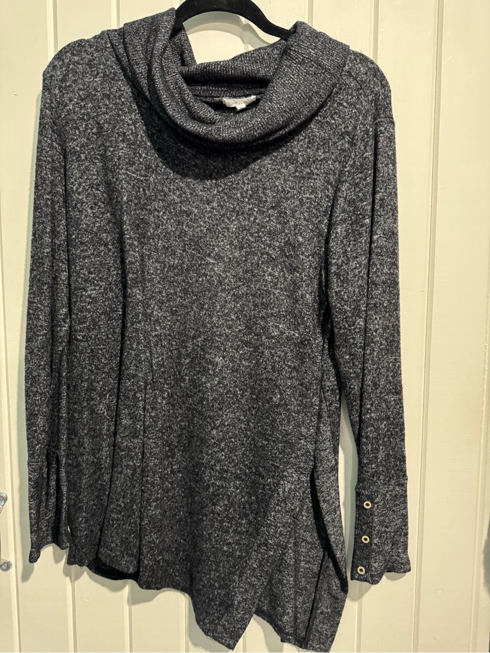 Maurices Dark Gray Cowl Neck Tunic Sweater